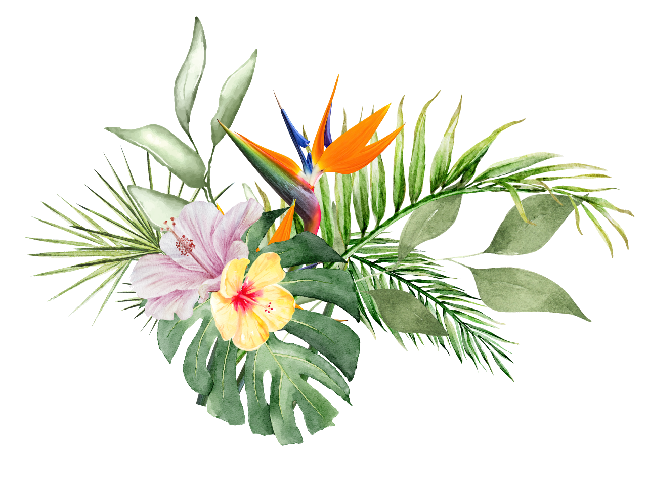 Arreglo floral tropical